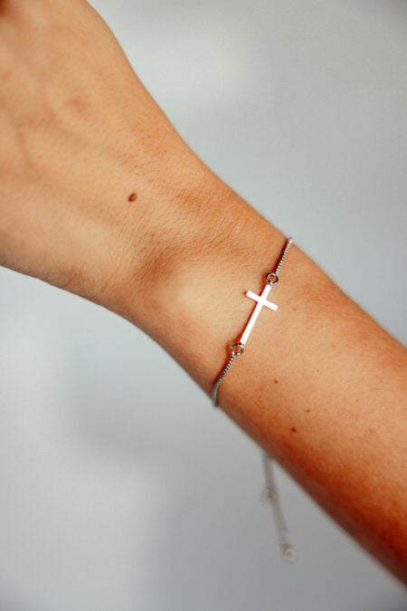 Silver Cross Slider | Bracelet