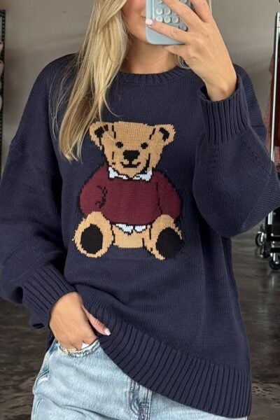 Teddy Bear Sweater | Navy