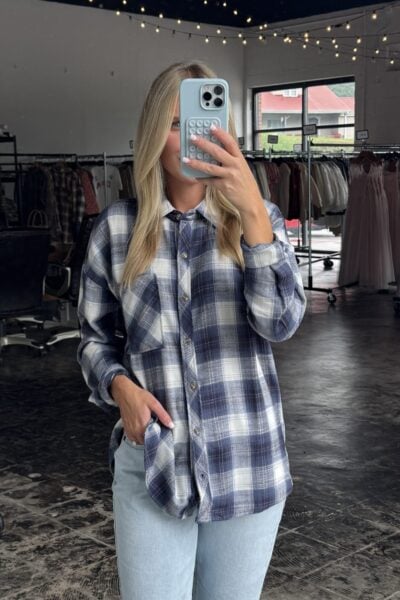 Long Sleeve Flannel | Blue