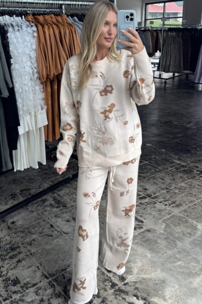 Floral Lounge Set | Beige